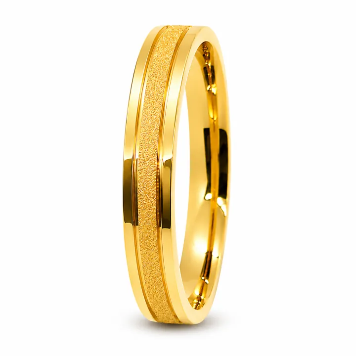 ALIANÇA DE MOEDA 4,0MM QUADRADA CENTRO DIAMANTADA C/02 FRISO 0,50