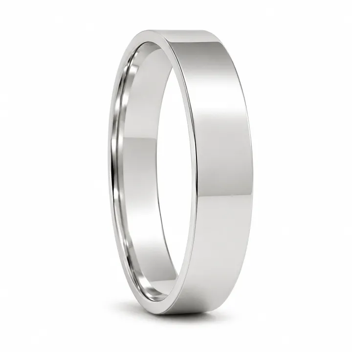 ALIANÇA DE PRATA 3,0 MM SEMI-ANATÔMICA QUADRADA